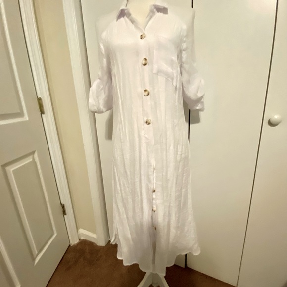 Mlle Gabrielle Dresses & Skirts - Mlle Gabrielle size Medium Sheer button down Dress.